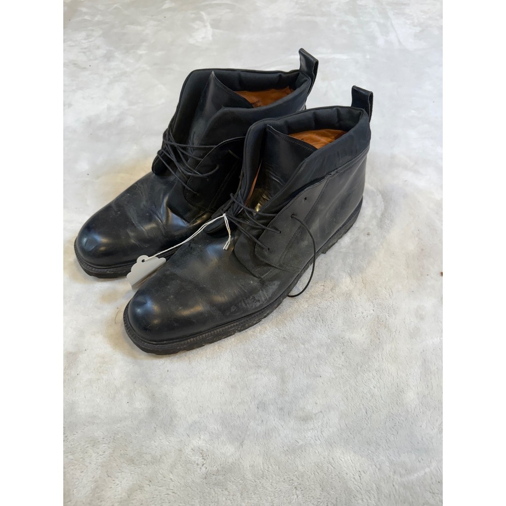 M1 Moda Comoda Men Black Leather Chukka Boots Made in Spain Size 11.5 M